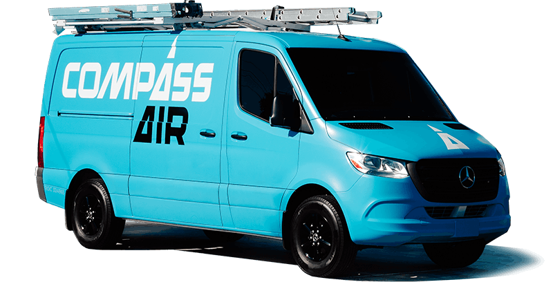 Compass Air service van ready for HVAC service calls
