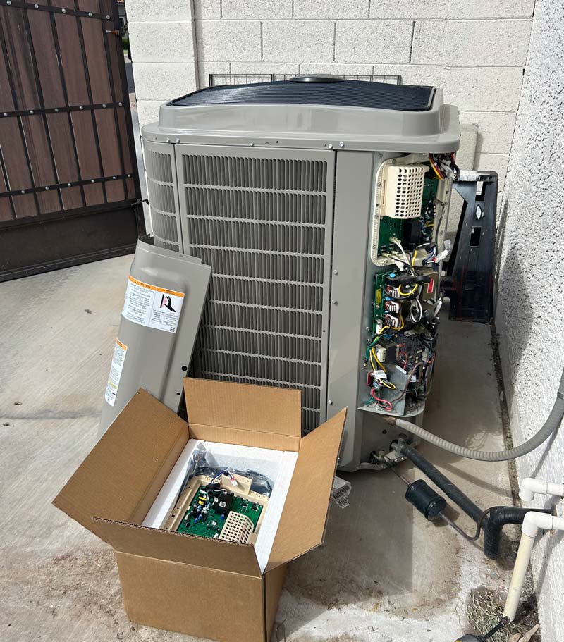 Air conditioning system undergoing diagnostic repairs in Fountain Hills, AZ